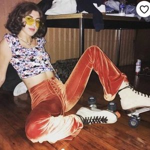 Lace Up Velvet Bells